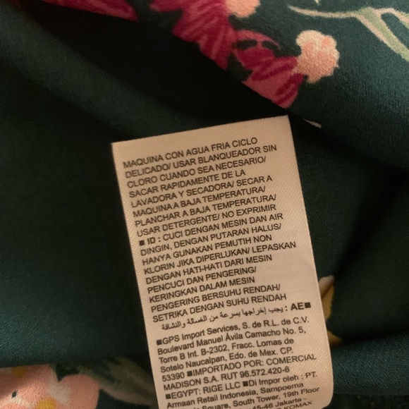 Green and floral long sleeve blouse/top- size xxl - Picture 9 of 10